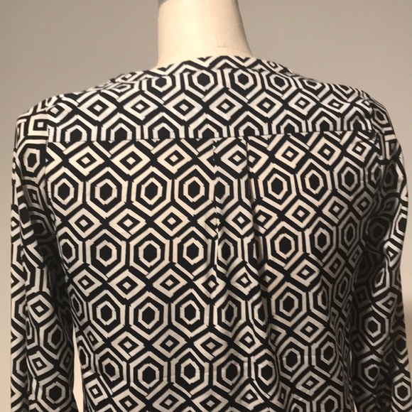GAP navy/white geometric long sleeve dress ▪️sz XS - Picture 8 of 8